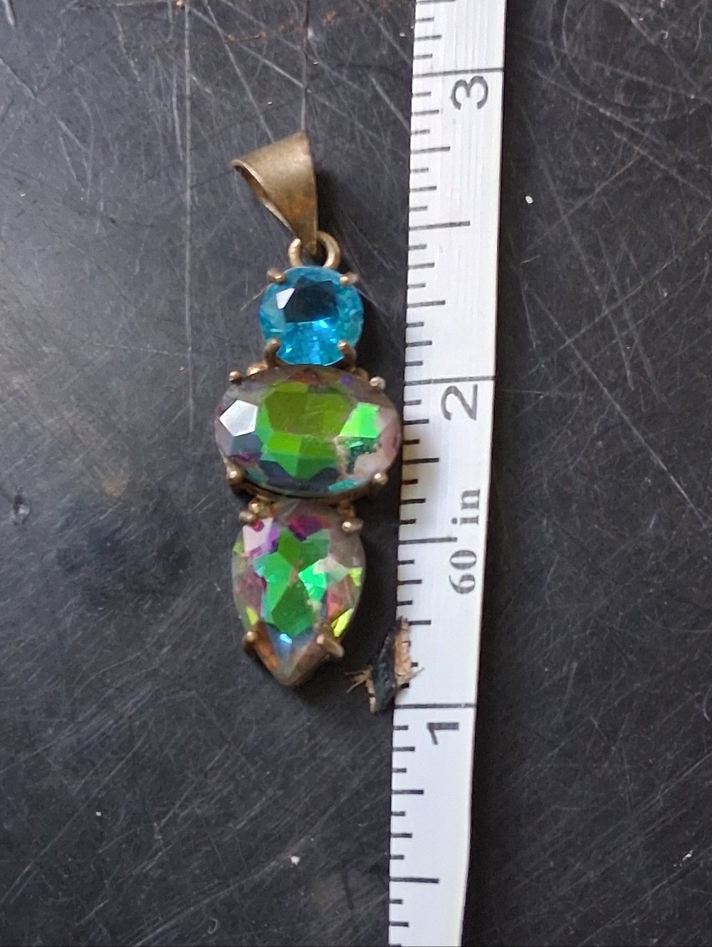 Multicolor Crystal Drop Pendant - Women's Jewelry